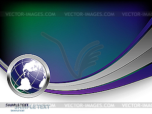 Abstract background with globe - vector clip art