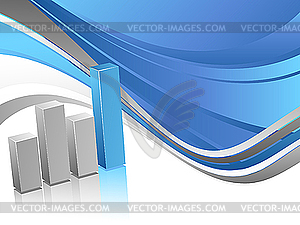 Abstract background with bar graphs - vector clip art