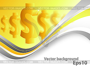 Dollar background - color vector clipart