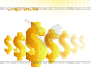 Dollar backdrop - vector image