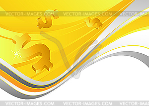 Abstract background with dollar signs - vector clipart