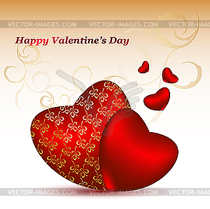 Valentine floral card - vector clipart / vector image