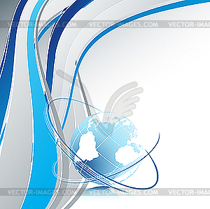 Lines and globe - vector clipart / vector image