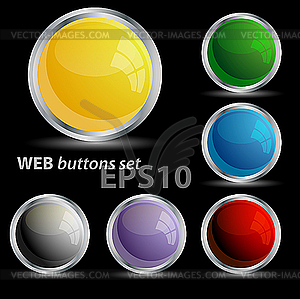 Buttons - color vector clipart