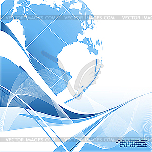 Abstract backdrop with globe - vector image