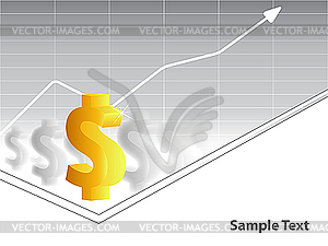 Backdrop with dollars - vector image