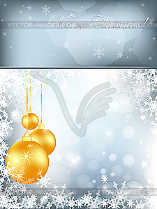 Christmas backdrop with balls - vector image