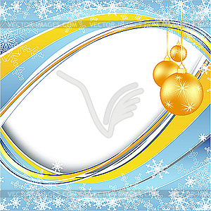 Christmas backdrop with balls - vector clipart