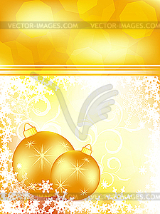 Christmas backdrop with balls - vector image
