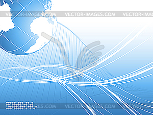 Globe with lines - vector clipart