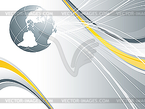 Abstract modern template with globe - vector clip art