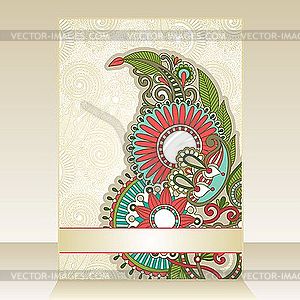 Flayer ornate floral design  - vector clip art