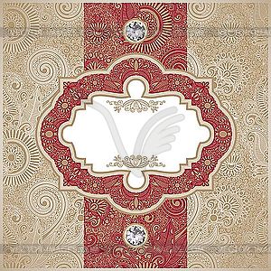 Ornamental vintage card template  - vector image