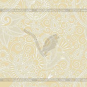 Seamless flower paisley design background - royalty-free vector image