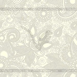 Бесшовный цветочный пейсли фон - векторное изображение EPS