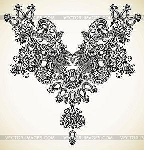 Neckline embroidery design - vector image