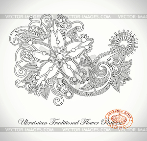 Ornate flower design - vector clipart