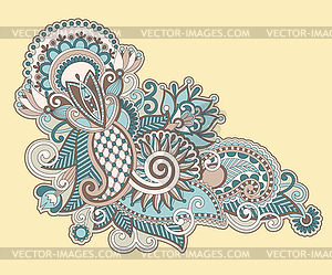 Ornate flower design - vector image