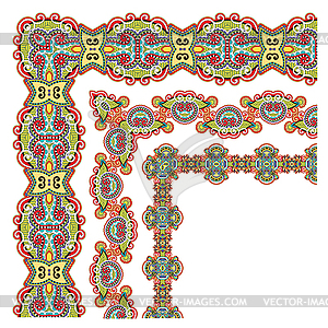 Floral vintage frame design. Vector set - vector clipart