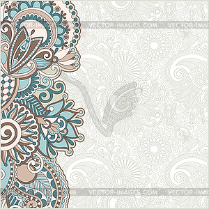 Ornate card announcement  - vector clipart