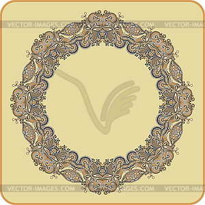 Circle ornament, ornamental round lace - vector image