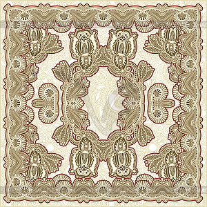 Traditional Ornamental Floral Paisley Bandana  - vector image