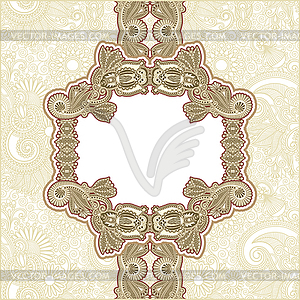 Ornamental floral vintage frame design  - vector clip art