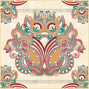 Traditional Ornamental Floral Paisley Bandana - vector image