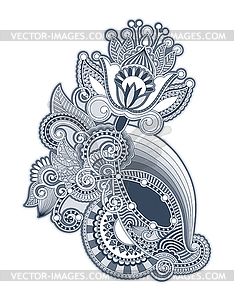 Ornate flower design - vector EPS clipart