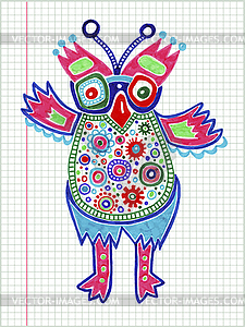 Doodle owl - vector image