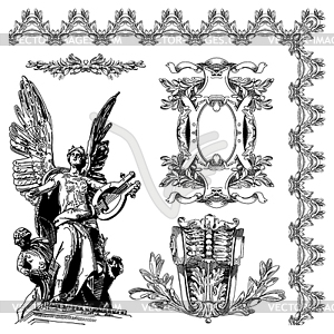 Ornamental design element of Lviv historical - vector image