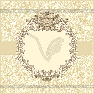 Classical vintage old frame design - vector clipart