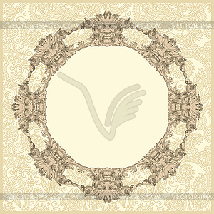 Classical vintage old frame design - vector clipart