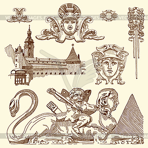 Ornamental design elements - vector clip art