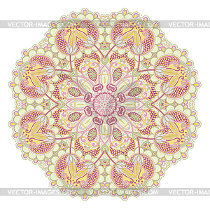 Circle ornament, ornamental round lace - vector EPS clipart