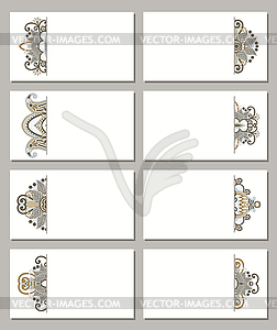 Floral business card set - vector clip art