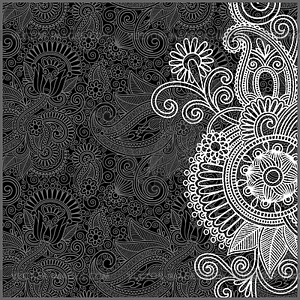 Black and white floral pattern - royalty-free vector image