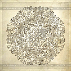 Ornamental floral circle pattern - vector clipart / vector image