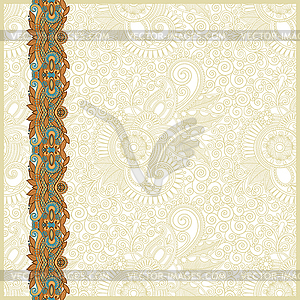 Ornate card announcement - stock vector clipart