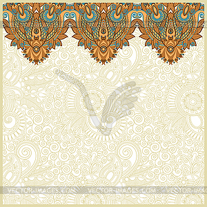 Ornate card announcement - vector clip art