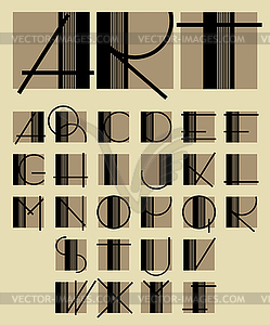 Original unique contemporary alphabet design - vector image