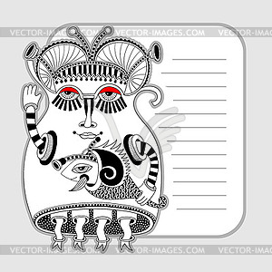 Monster personage pattern with place for your text - royalty-free vector image