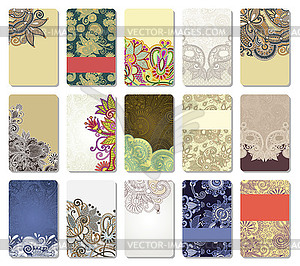 Ornamental business card - vector clipart