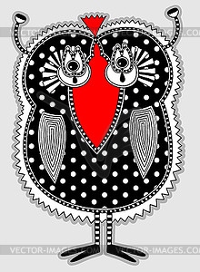 Doodle fantasy monster personage - vector image