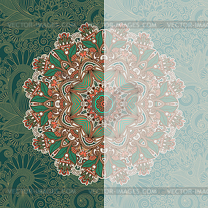 Circle vintage ornamental template - vector clipart
