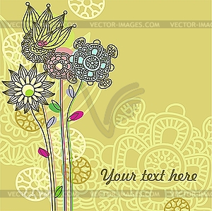 Floral card - vector image