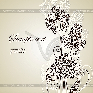 Floral card - stock vector clipart