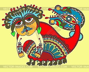 Ornamental monster - vector image