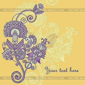 Stylish floral ornament - vector clip art