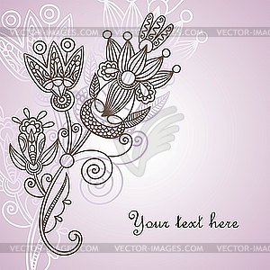 Flower ornamental design - vector clip art